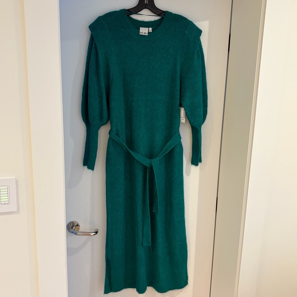 Teal Wool Dress